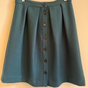 Holiday ready!  JCrew wool pine green skirt. Size 2.  Excellent condition!